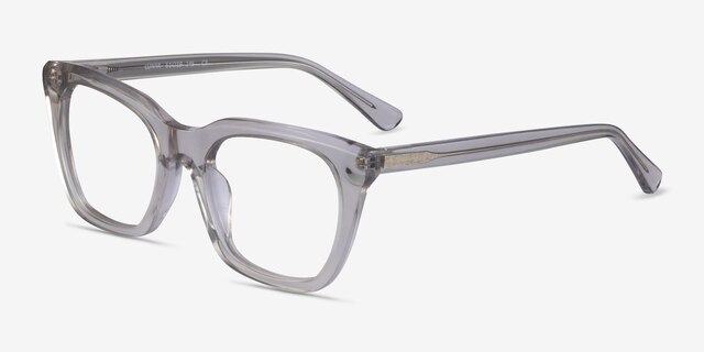 Lunar Clear Gray AcetateEyeglass Frames from EyeBuyDirect, Angle View