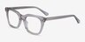 Lunar Clear Gray AcetateEyeglass Frames from EyeBuyDirect, Angle View