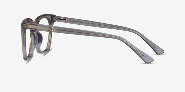 Lunar Clear Gray AcetateEyeglass Frames from EyeBuyDirect, Side View
