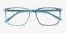 Tony Bleu AcétateMontures de lunettes de vue d'EyeBuyDirect, Vue Rapprochée