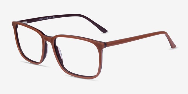 Tony Brown AcetateEyeglass Frames from EyeBuyDirect, Angle View