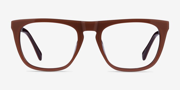 Zephyr Brown Acetate Eyeglass Frames from EyeBuyDirect
