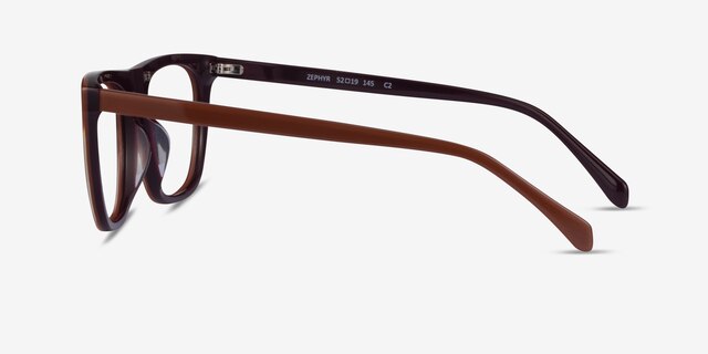 Zephyr Brown AcetateEyeglass Frames from EyeBuyDirect, Side View