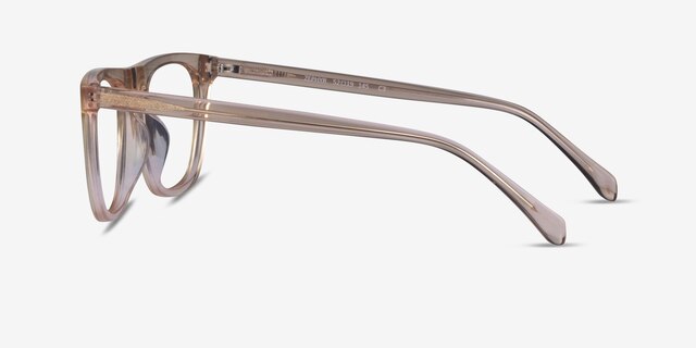 Zephyr Clear Brown AcetateEyeglass Frames from EyeBuyDirect, Side View