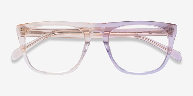 Zephyr Clear Brown AcetateEyeglass Frames from EyeBuyDirect, Closed View