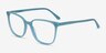 Outside Blue AcetateEyeglass Frames from EyeBuyDirect, Angle View