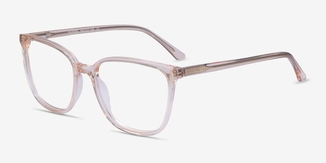 Outside Brown AcetateEyeglass Frames from EyeBuyDirect, Angle View