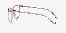 Outside Brun Acétate Montures de lunettes de vue d'EyeBuyDirect, Vue de Côté