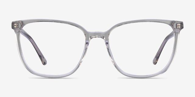 Outside Gray AcetateEyeglass Frames from EyeBuyDirect, Front View