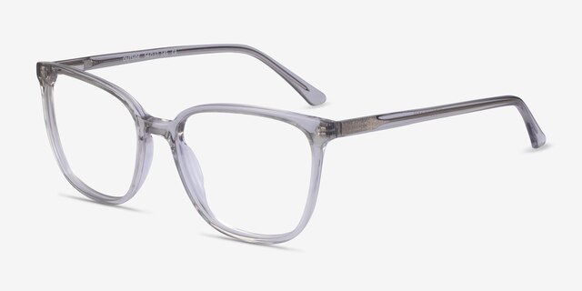 Outside Gray AcetateEyeglass Frames from EyeBuyDirect, Angle View