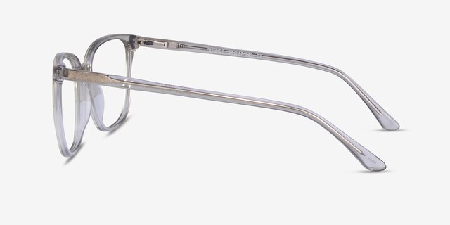 Outside Gray AcetateEyeglass Frames from EyeBuyDirect, Side View
