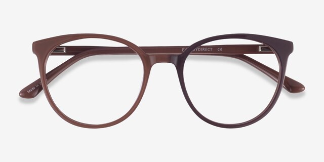 Apogee Brown AcetateEyeglass Frames from EyeBuyDirect, Closed View
