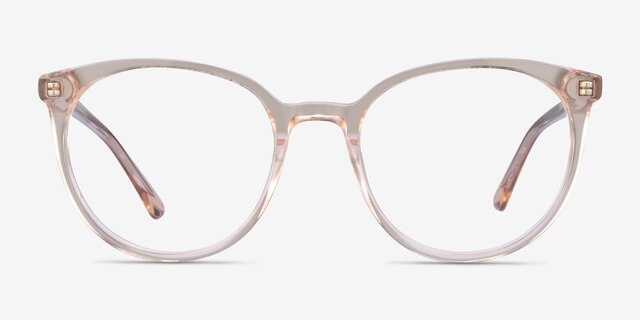 Apogee Clear Brown AcetateEyeglass Frames from EyeBuyDirect, Front View