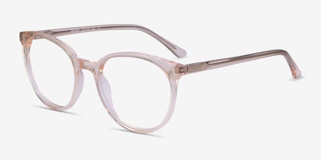 Apogee Clear Brown AcetateEyeglass Frames from EyeBuyDirect, Angle View