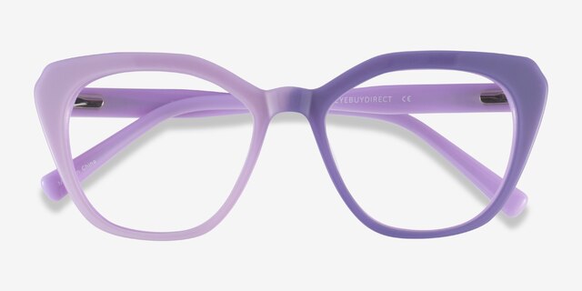 Judy Purple AcetateEyeglass Frames from EyeBuyDirect, Closed View