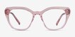 Judy Clear Pink AcetateEyeglass Frames from EyeBuyDirect, Front View