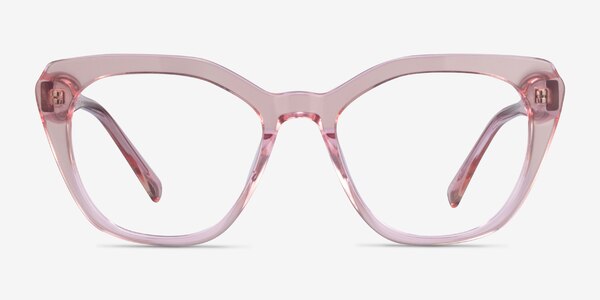 Judy Clear Pink Acétate Montures de lunettes de vue