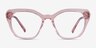 Judy Clear Pink AcetateEyeglass Frames from EyeBuyDirect, Front View