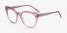 Judy Clear Pink AcetateEyeglass Frames from EyeBuyDirect, Angle View