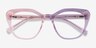 Judy Clear Pink AcetateEyeglass Frames from EyeBuyDirect, Closed View