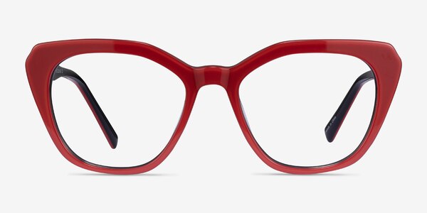 Judy Red Acetate Eyeglass Frames