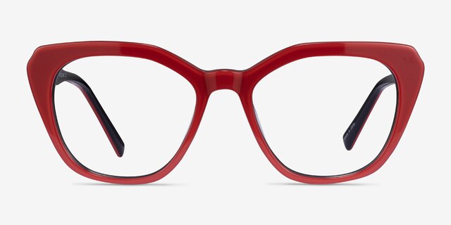 Judy Red AcetateEyeglass Frames from EyeBuyDirect, Front View