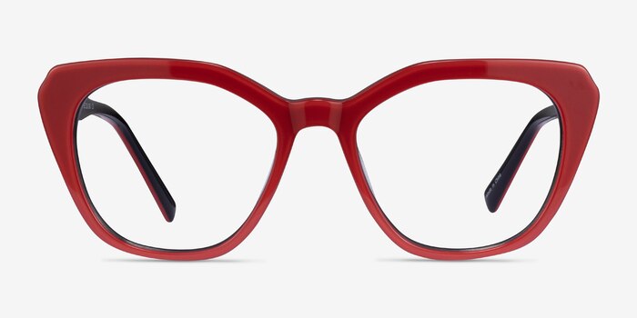 Judy Red Acetate Eyeglass Frames from EyeBuyDirect