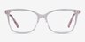 Michelle Clear Pink AcetateEyeglass Frames from EyeBuyDirect, Front View
