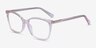 Michelle Clear Pink AcetateEyeglass Frames from EyeBuyDirect, Angle View