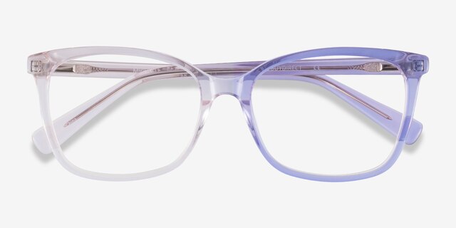Michelle Clear Pink AcetateEyeglass Frames from EyeBuyDirect, Closed View