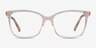 Michelle Clear Brown AcétateMontures de lunettes de vue d'EyeBuyDirect, Vue de Face