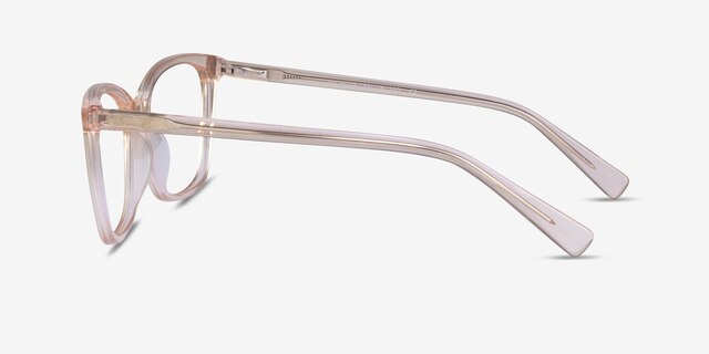 Michelle Clear Brown AcétateMontures de lunettes de vue d'EyeBuyDirect, Vue de Côté