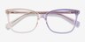 Michelle Clear Brown AcétateMontures de lunettes de vue d'EyeBuyDirect, Vue Rapprochée