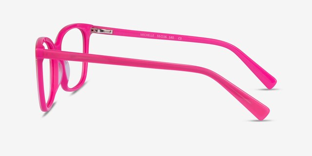 Michelle Pink AcetateEyeglass Frames from EyeBuyDirect, Side View