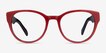 Sarah Red AcetateEyeglass Frames from EyeBuyDirect, Front View