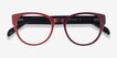 Sarah Red AcetateEyeglass Frames from EyeBuyDirect, Closed View