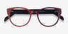 Sarah Red AcetateEyeglass Frames from EyeBuyDirect, Closed View