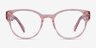 Sarah Clear Pink AcetateEyeglass Frames from EyeBuyDirect, Front View