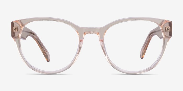 Sarah Clear Brown Acetate Eyeglass Frames from EyeBuyDirect