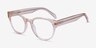 Sarah Clear Brown AcetateEyeglass Frames from EyeBuyDirect, Angle View