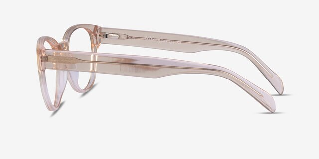 Sarah Clear Brown AcetateEyeglass Frames from EyeBuyDirect, Side View