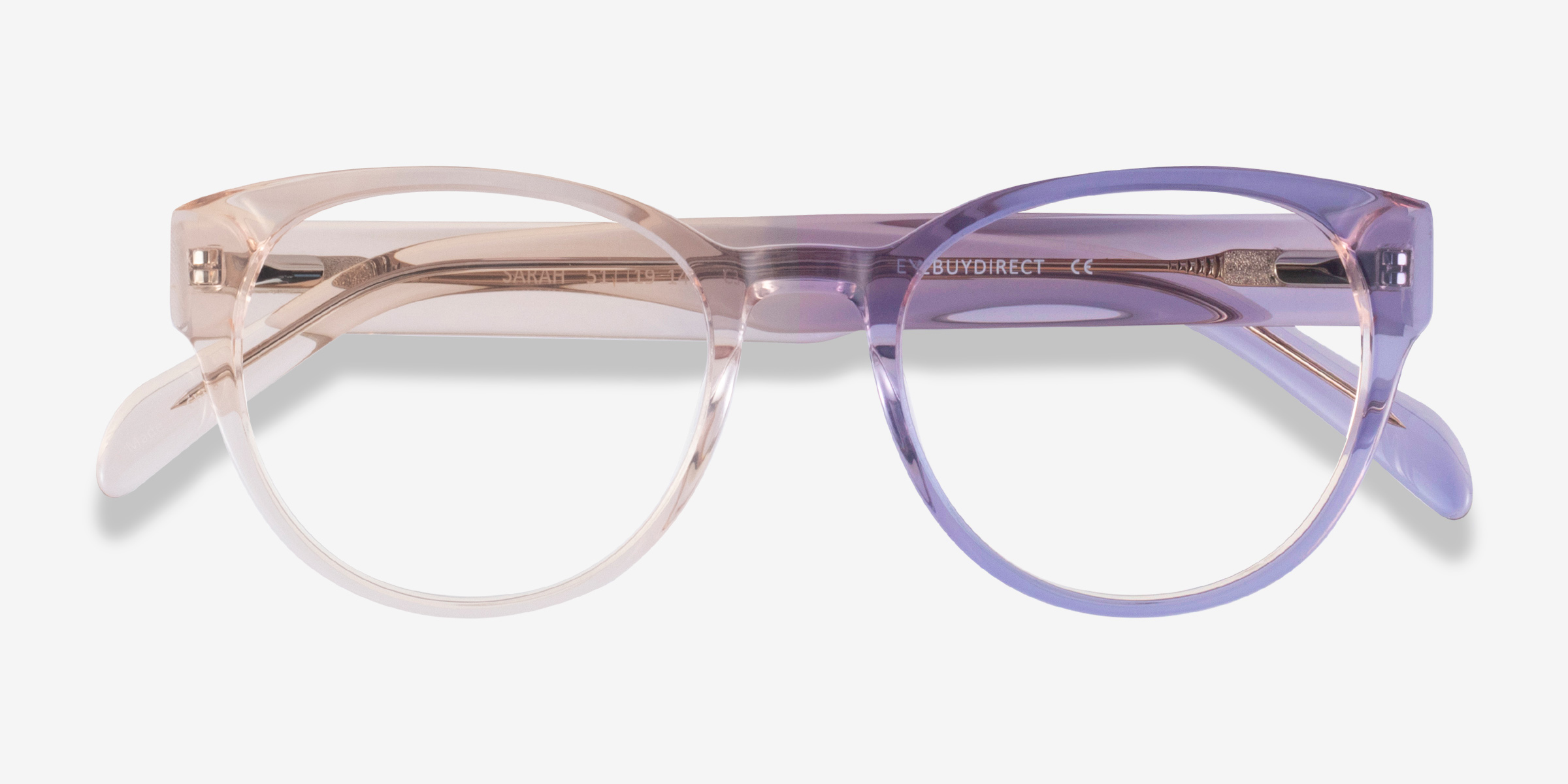 Sarah Round Clear Brown Glasses for Women | Eyebuydirect