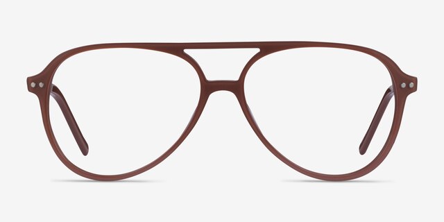 Rewind Brown AcetateEyeglass Frames from EyeBuyDirect, Front View