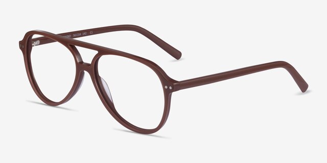 Rewind Brown AcetateEyeglass Frames from EyeBuyDirect, Angle View