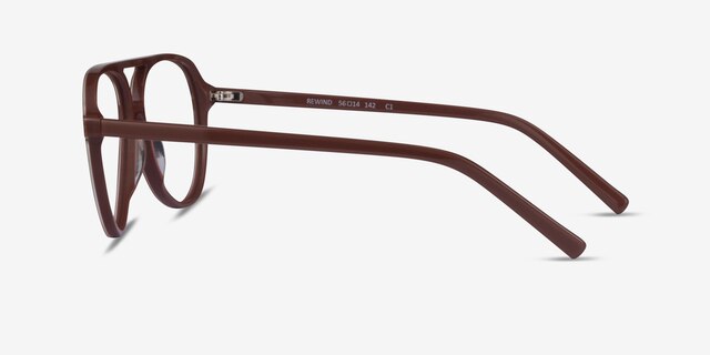 Rewind Brown AcetateEyeglass Frames from EyeBuyDirect, Side View