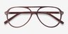 Rewind Brown AcetateEyeglass Frames from EyeBuyDirect, Closed View