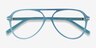 Rewind Blue AcetateEyeglass Frames from EyeBuyDirect, Closed View