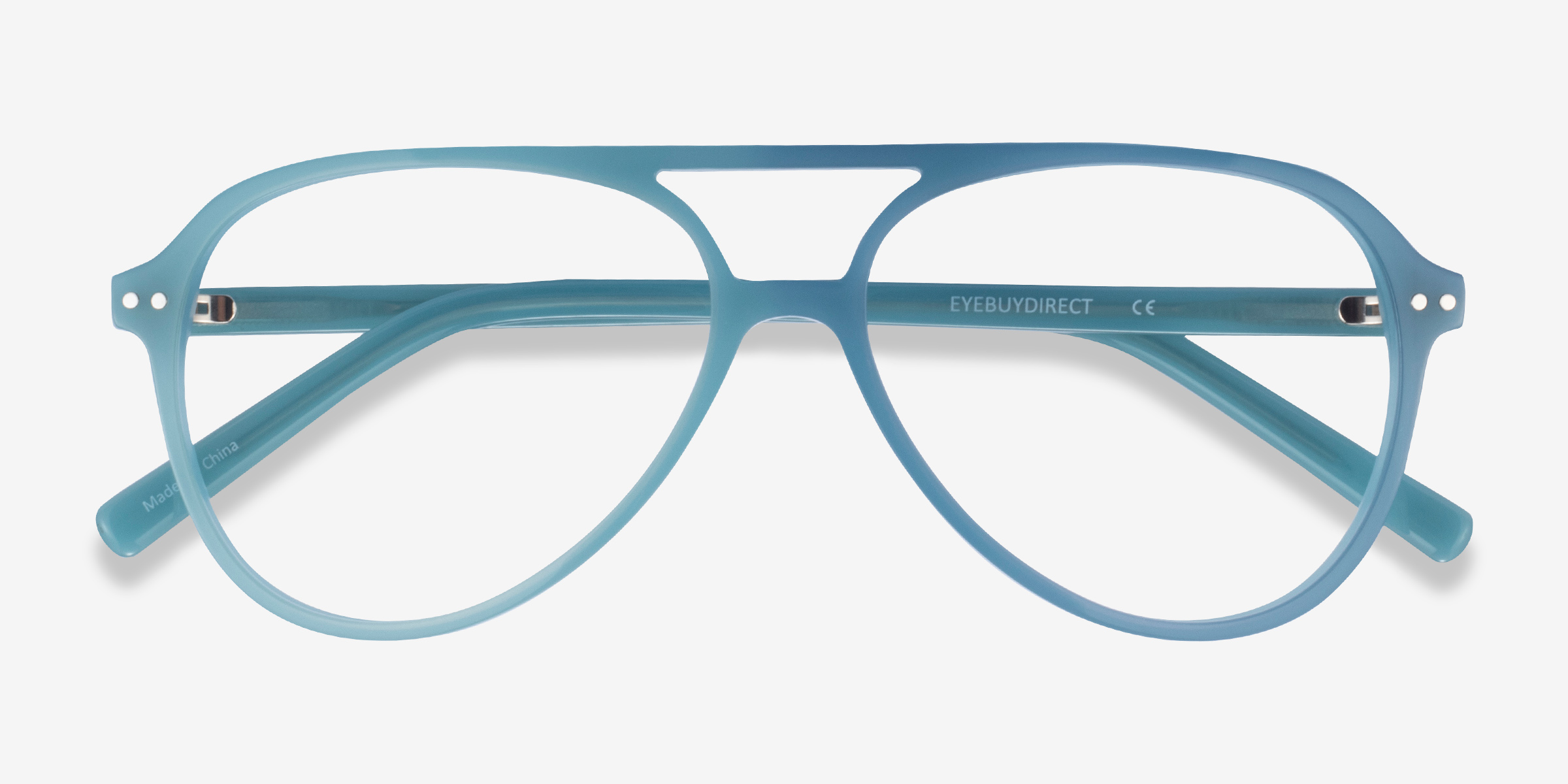 Rewind Aviator Blue Full Rim Eyeglasses | Eyebuydirect Canada