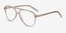 Rewind Clear Brown AcetateEyeglass Frames from EyeBuyDirect, Angle View