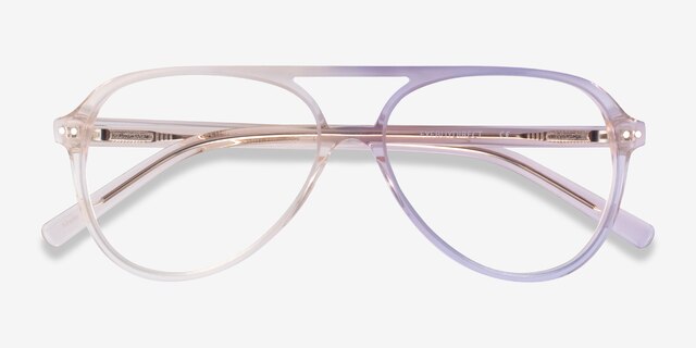 Rewind Clear Brown AcetateEyeglass Frames from EyeBuyDirect, Closed View